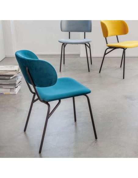 Coppia sedie imbottite per sala pranzo Cordoba