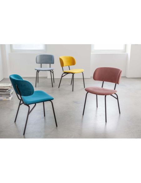 Coppia sedie imbottite per sala pranzo Cordoba