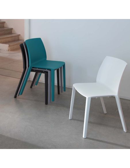 Sedie in polipropilene impilabili per cucina o sala pranzo Starren