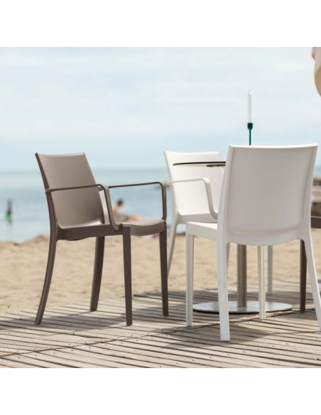 Sedie impilabili in polipropilene per cucina o giardino Devel