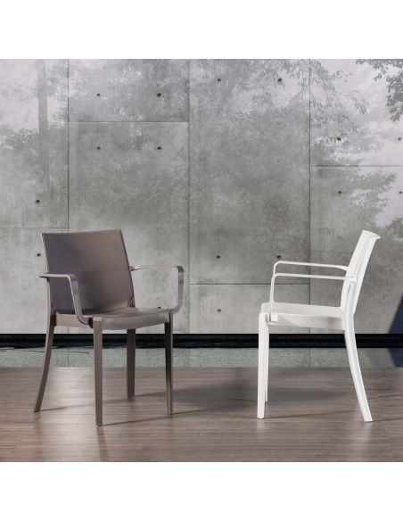 Sedie impilabili in polipropilene per cucina o giardino Devel