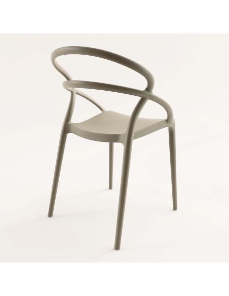 Sedie impilabili in polipropilene per cucina o soggiorno Teran