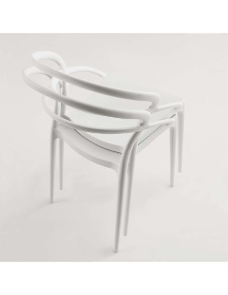 Sedie impilabili in polipropilene per cucina o soggiorno Teran
