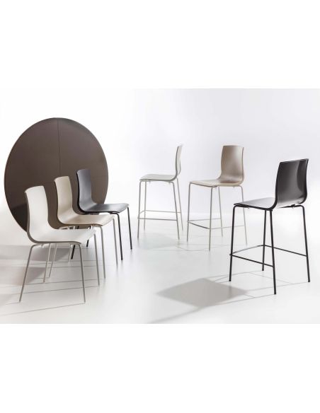 Sedie da cucina in acciaio e polipropilene Haven