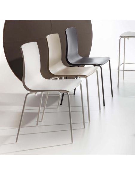 Sedie da cucina in acciaio e polipropilene Haven