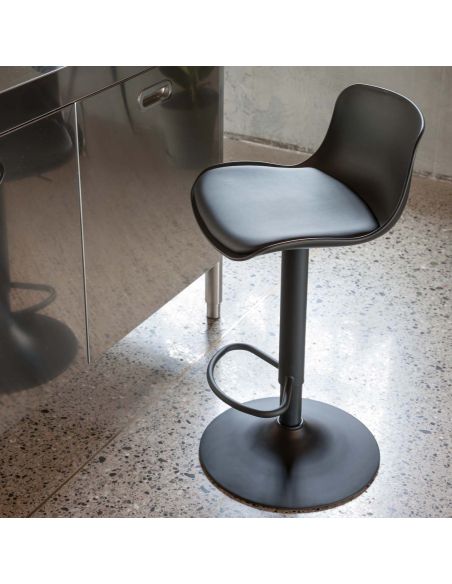 Coppia sgabelli design in ecopelle o velluto Ander