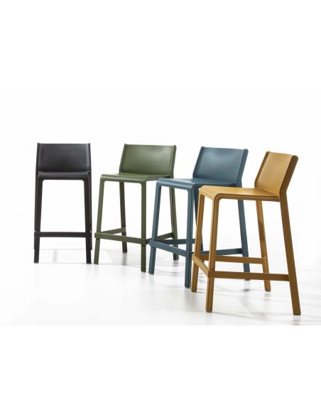 Coppia sgabelli da cucina moderni in polipropilene Kaden