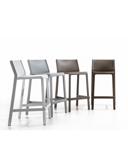 Coppia sgabelli da cucina moderni in polipropilene Kaden