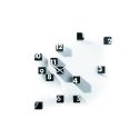 Orologio a cubetti da parete design moderno Nero o Bianco RND_Time