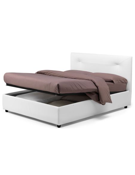 Letto contenitore singolo una piazza e mezza e matrimoniale Natan