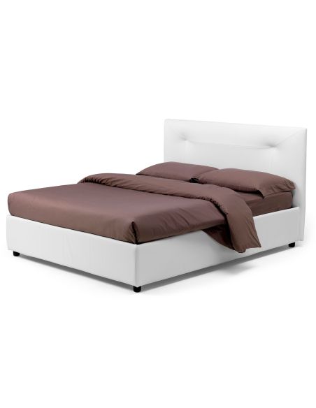 Letto contenitore singolo una piazza e mezza e matrimoniale Natan