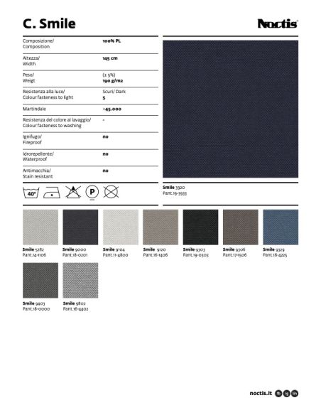 Campione tessuti per letto contenitore singolo una piazza e mezza e matrimoniale Noctis