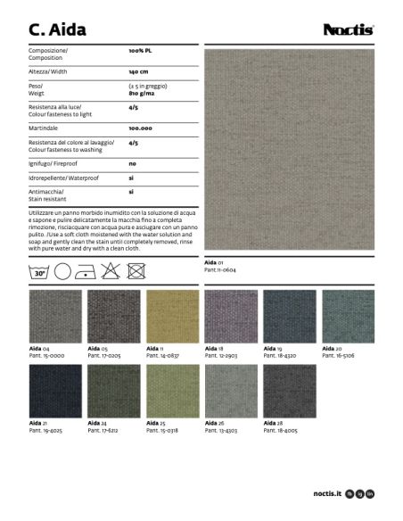 Campione tessuti per letto contenitore singolo una piazza e mezza e matrimoniale Noctis Campione tessuti per letto contenitore singolo una piazza e mezza e matrimoniale Noctis