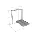 Letto a scomparsa una piazza e mezza con colonna Kentaro by Itamoby