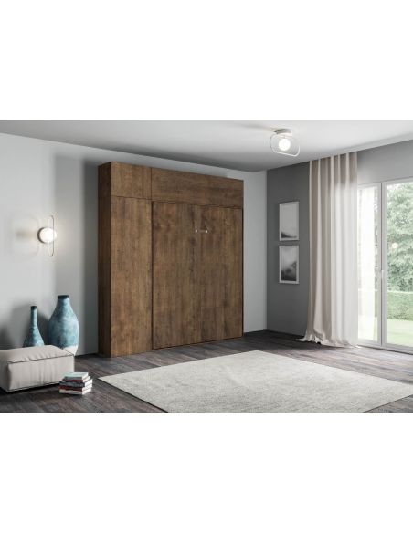 Letto a scomparsa una piazza e mezza con colonna e pensili Lexton Letto a scomparsa una piazza e mezza con colonna e pensili Lexton