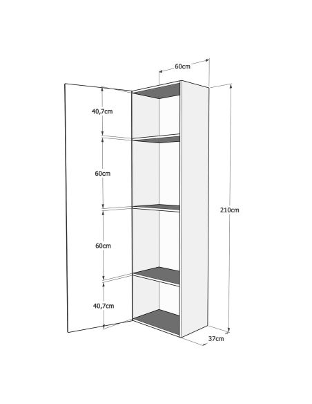 Letto a scomparsa una piazza e mezza con colonna e pensili Lexton Letto a scomparsa una piazza e mezza con colonna e pensili Lexton
