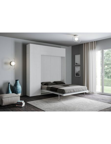 Letto a scomparsa una piazza e mezza con colonna e pensili Lexton Letto a scomparsa una piazza e mezza con colonna e pensili Lexton