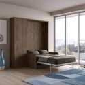 Letto a scomparsa con divano una piazza e mezza e colonna Kentaro by Itamoby