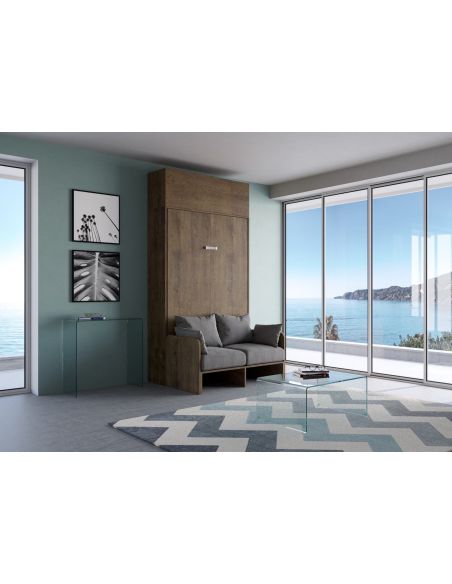 Letto a scomparsa con divano una piazza e mezza e pensile Lexton