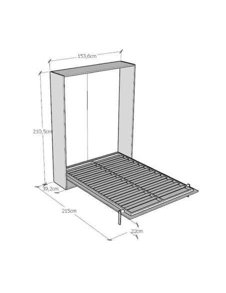 Letto a scomparsa alla francese Lexton