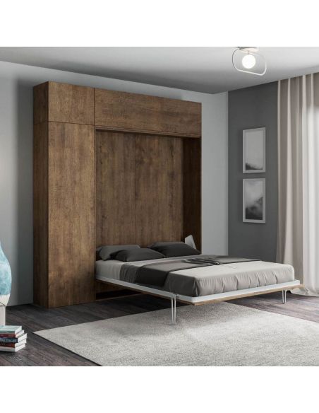 Letto a scomparsa alla francese con colonna e pensili Lexton Letto a scomparsa alla francese con colonna e pensili Lexton