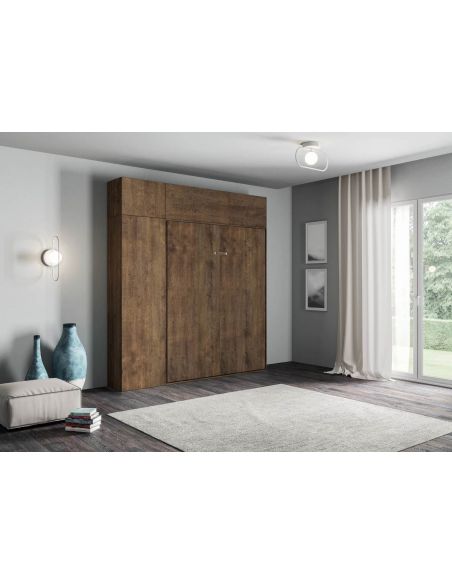 Letto a scomparsa alla francese con colonna e pensili Lexton Letto a scomparsa alla francese con colonna e pensili Lexton