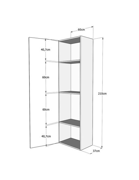 Letto a scomparsa alla francese con colonna e pensili Lexton Letto a scomparsa alla francese con colonna e pensili Lexton