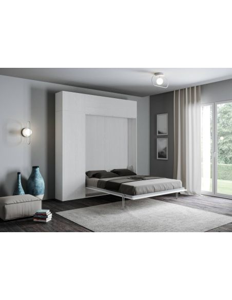 Letto a scomparsa alla francese con colonna e pensili Lexton Letto a scomparsa alla francese con colonna e pensili Lexton