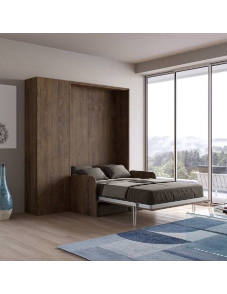 Letto a scomparsa con divano alla francese con colonna Lexton