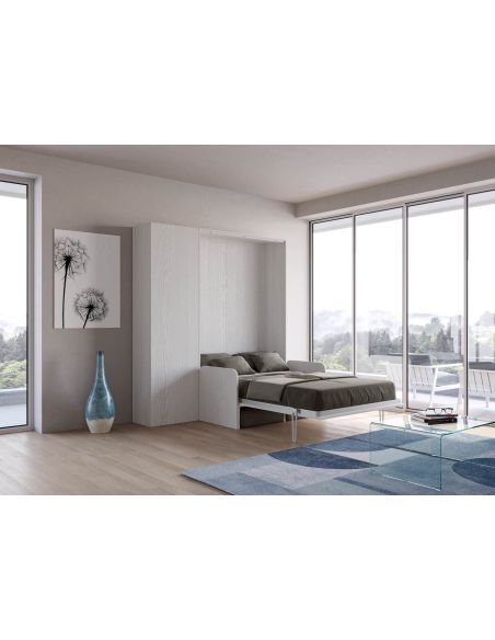 Letto a scomparsa con divano alla francese con colonna Lexton