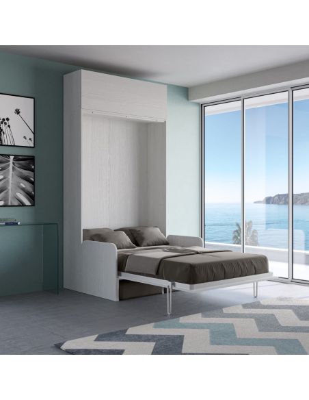 Letto a scomparsa con divano alla francese con pensile Lexton