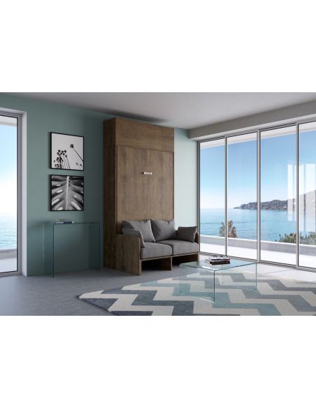 Letto a scomparsa con divano alla francese con pensile Lexton