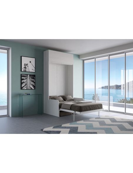 Letto a scomparsa con divano alla francese con pensile Lexton