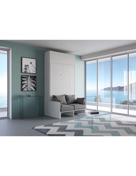 Letto a scomparsa con divano alla francese con pensile Lexton