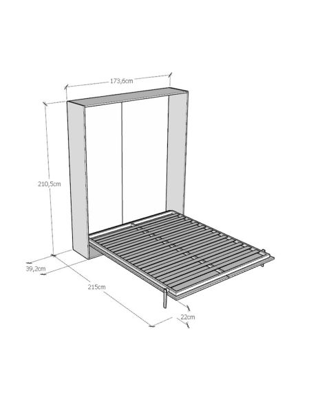 Letto matrimoniale a scomparsa design moderno Lexton Letto matrimoniale a scomparsa design moderno Lexton