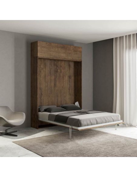 Letto matrimoniale a scomparsa con pensile Lexton