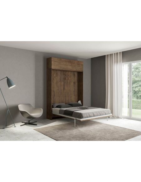 Letto matrimoniale a scomparsa con pensile Lexton