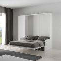 Letto matrimoniale a scomparsa con divano e colonna Lexton