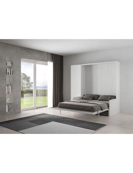 Letto matrimoniale a scomparsa con divano e colonna Lexton