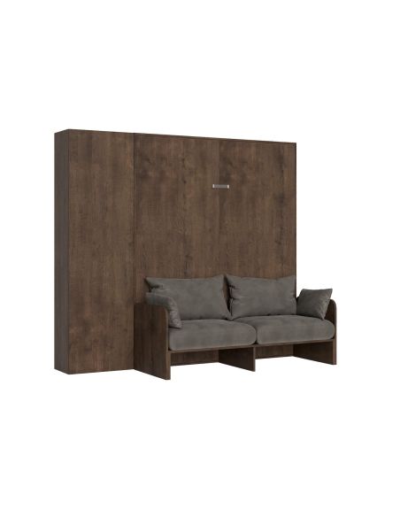 Letto matrimoniale a scomparsa con divano e colonna Lexton