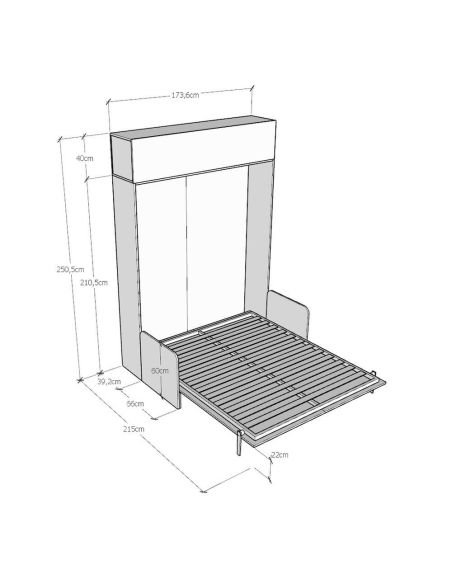 Letto matrimoniale a scomparsa con divano e pensile Lexton Letto matrimoniale a scomparsa con divano e pensile Lexton