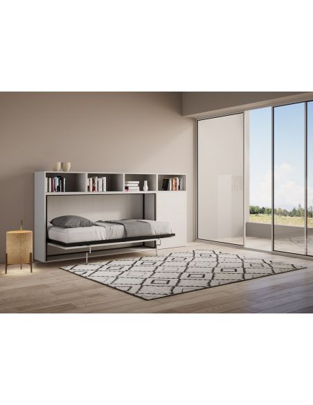 Letto singolo a scomparsa orizzontale con mobili Auda A