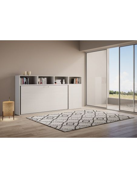 Letto singolo a scomparsa orizzontale con mobili Auda A