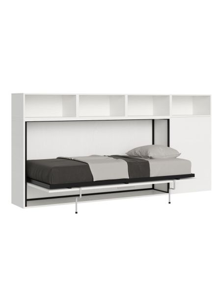 Letto singolo a scomparsa orizzontale con mobili Auda A
