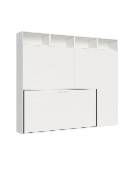 Letto singolo a scomparsa orizzontale con mobili Auda B