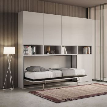 Letto singolo a scomparsa con mobili Auda C