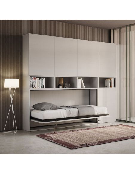 Letto singolo a scomparsa con mobili Auda C