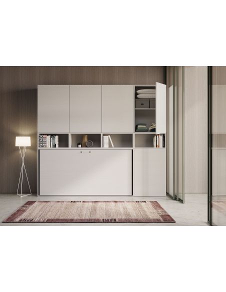Letto singolo a scomparsa con mobili Auda C