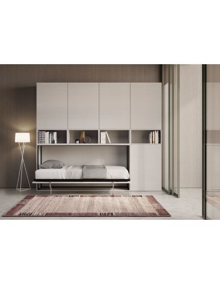 Letto singolo a scomparsa con mobili Auda C