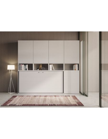 Letto singolo a scomparsa con mobili Auda C